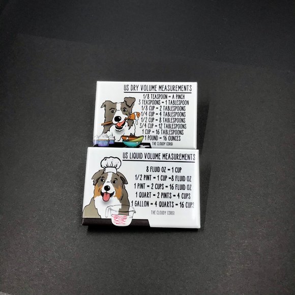 Border Collie Dog Kitchen Measuring Chart Magnets - Picture 6 of 8